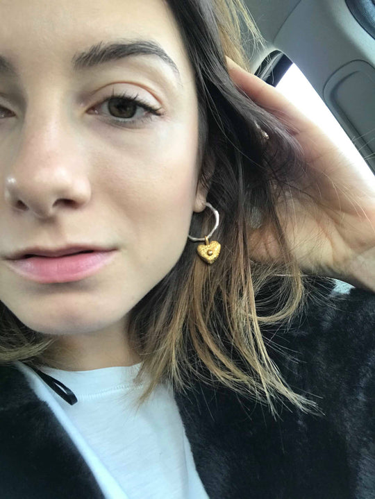 Lucky Me silver hoops