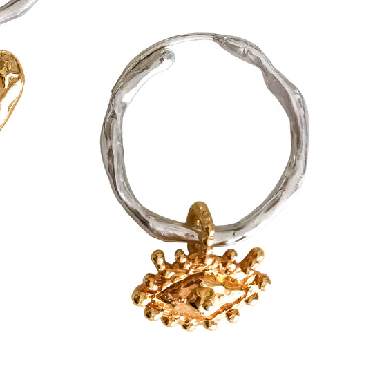 Lucky Me silver hoops