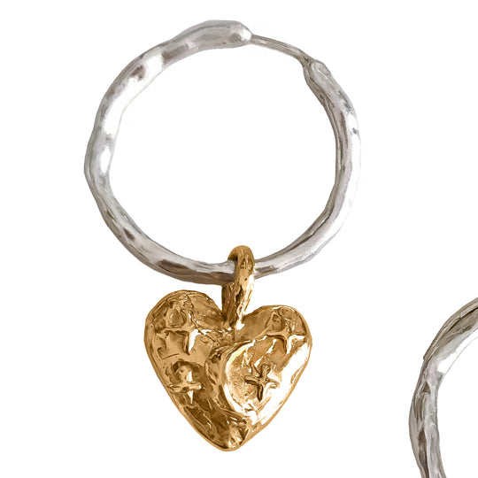 Lucky Me silver hoops