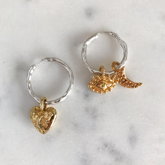 Lucky Me silver hoops