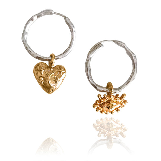 Lucky Me silver hoops